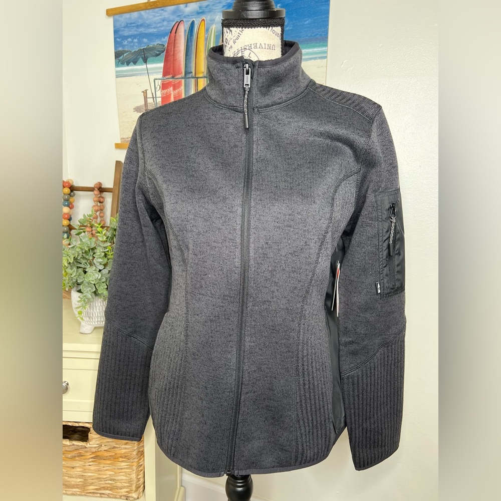 Brand New-BASS OUTDOOR Sweater Fleece Zip-Up Top